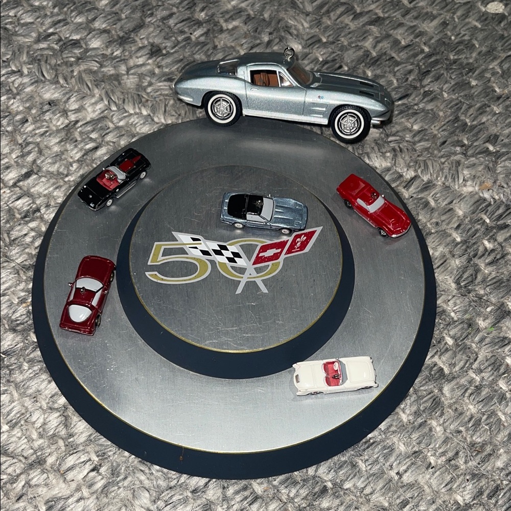 Vintage Car Model Collection with Display